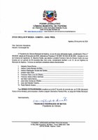 Convocação para sessão extraordinária para empossar o Senhor Joaquim Clementino